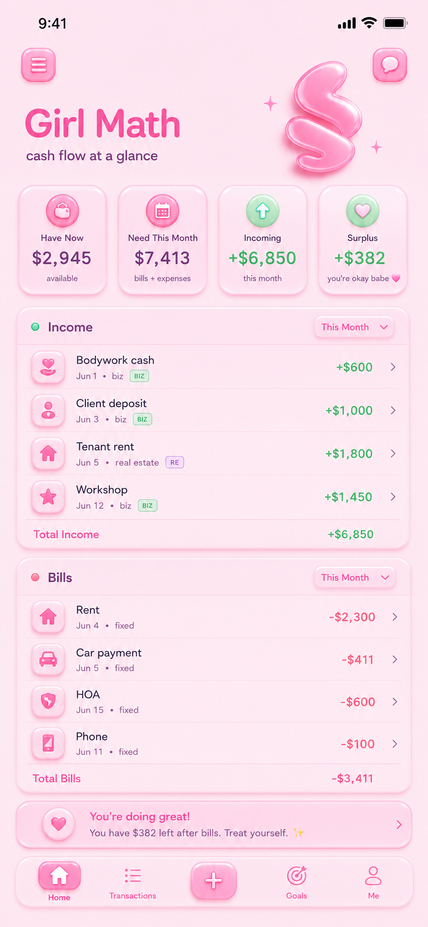 Girl Math iPhone screenshot