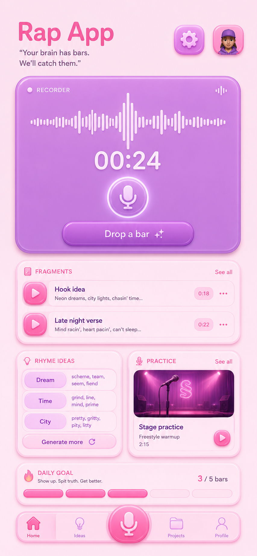 Rap App iPhone screenshot